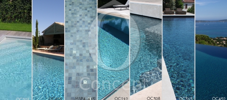 The shades of blue for your mosaic pool