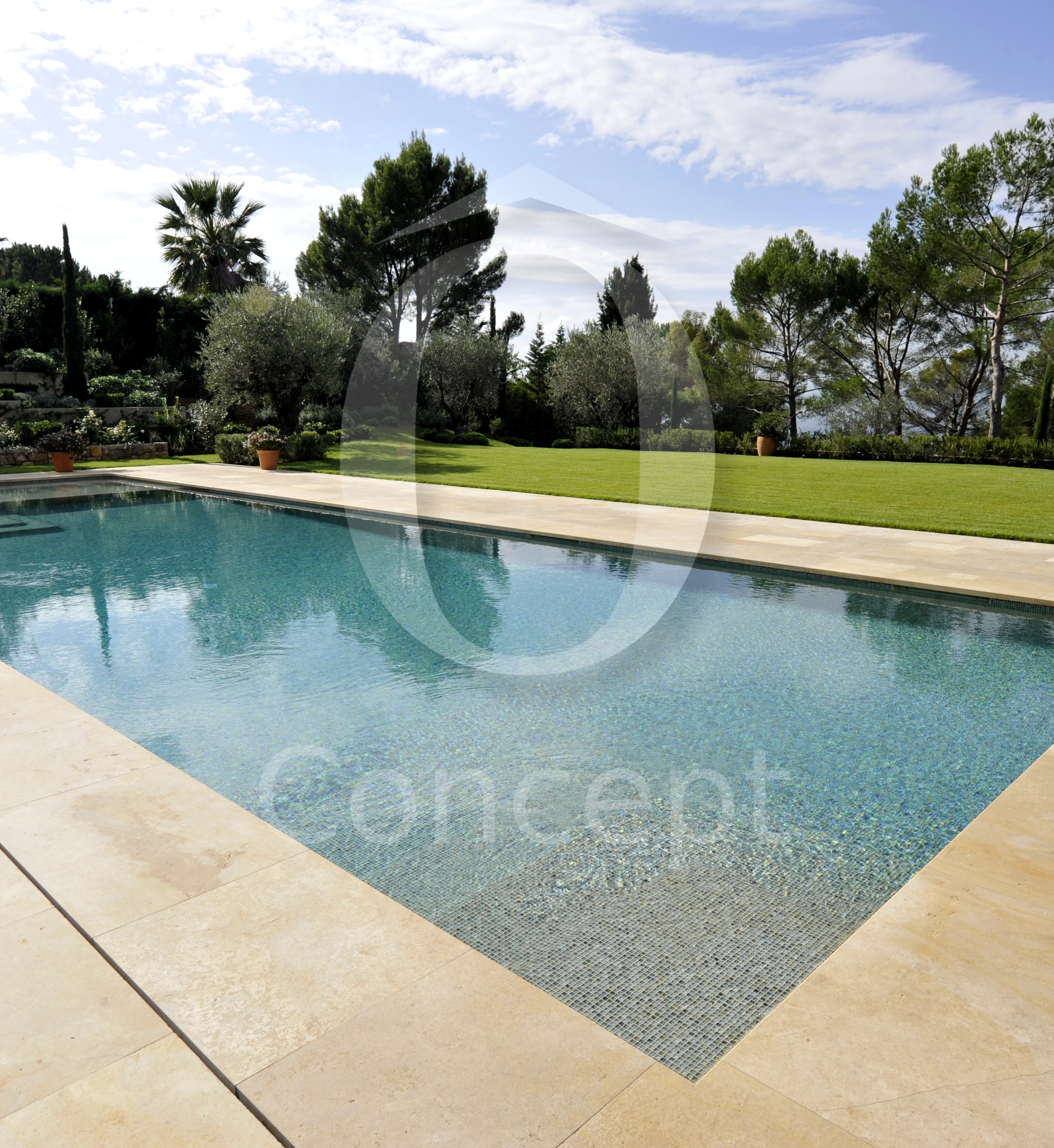 glass mosaic swimming pool o concept