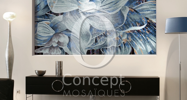 OC_fleur_bleue mur mosaique